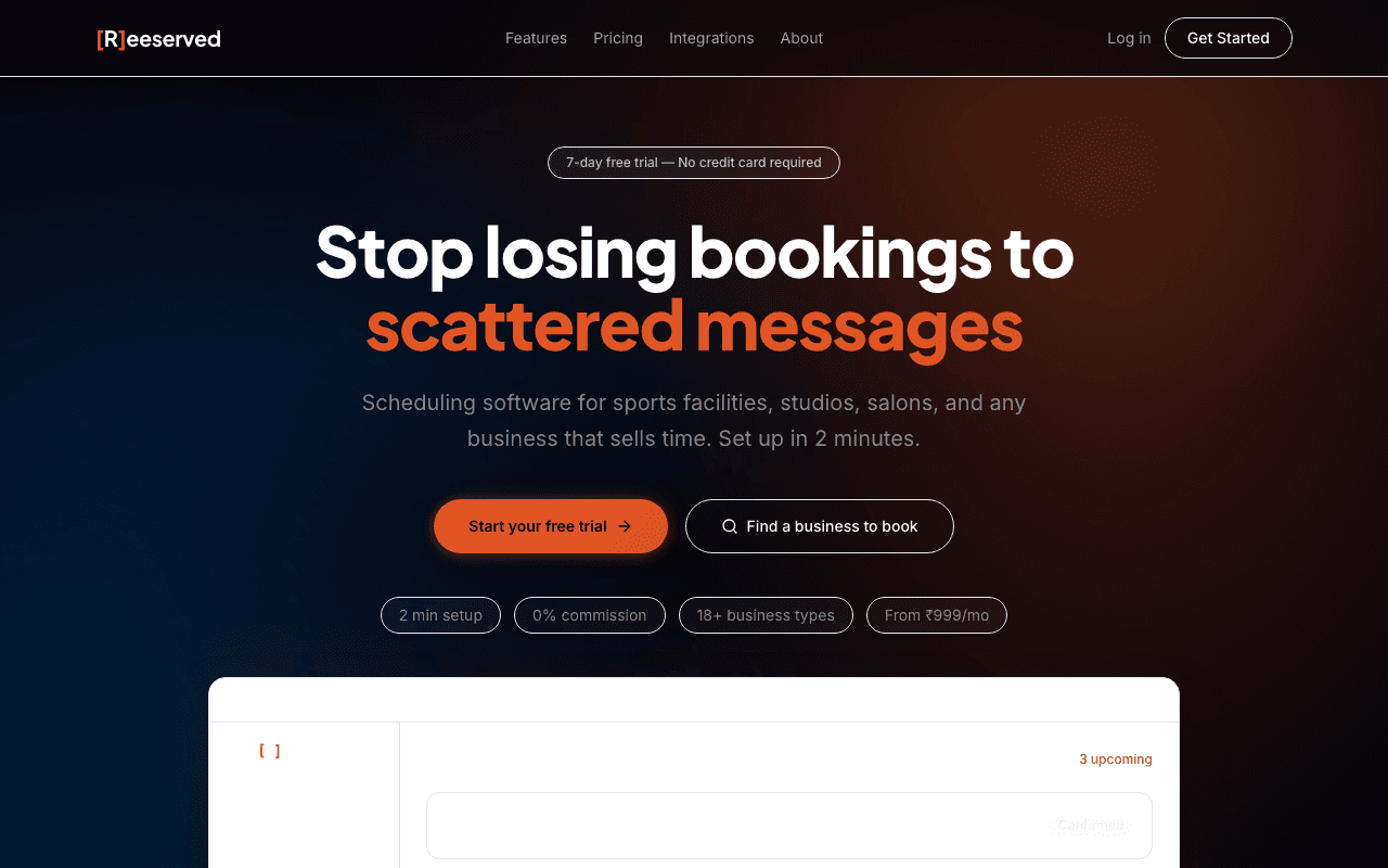 Reeserved screenshot